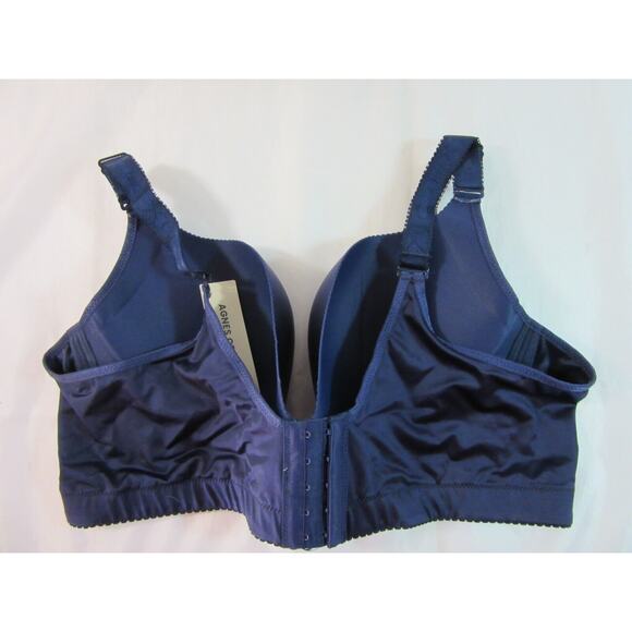 AGNES ORINDA Blue Satin Size 46E Fully Padded No Underwire Bra - Picture 2 of 3